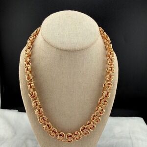 Vintage Bronze Milor Necklace Signed 19"